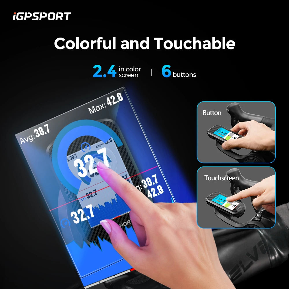 iGPSPORT BSC300T Touch-screen Bike Computer Global Map Cycling Computer Wireless Bike GPS Computer Support E-bike