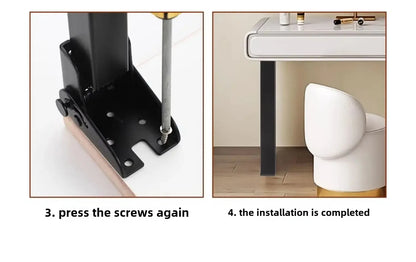 Foldable Table Leg Supports Thickened Sturdy Bases Anti-Slip Wear-Resistant Silent Foot Pads Heavy-Duty Aluminum Alloy  Design