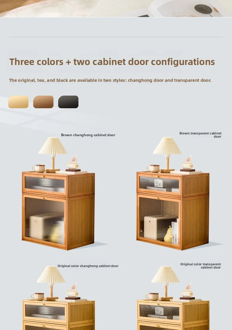 Solid wood bedside table locker small simple bedroom home 2025 new bedside shelf cabinet