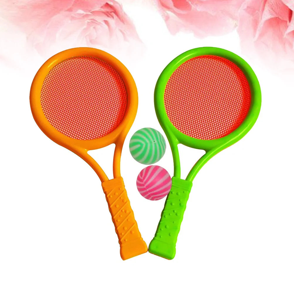 Badminton Tennis Rackets Balls Set Children Kids Outdoor Sports Parent-Child Sports Educational Sports Game Toys for Children