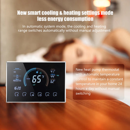 WiFi Smart Thermostat Temperature Controller Programmable Touch Control Mobile APP Voice Control Compatible with Alexa Home