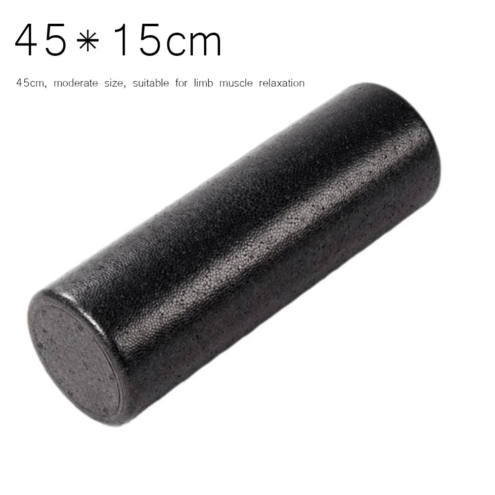 Foam Shaft EPP Solid Yoga Pole Fitness Muscle Relaxation Roller Massage Stick Glossy Black Roller Yoga Block 30/45cm
