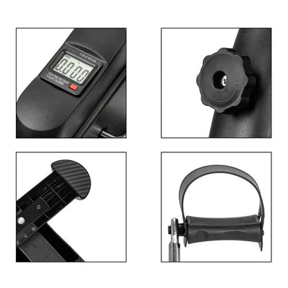 Mini Exercise Bike Static Bike Under Desk Pedal Exerciser Adjustable Magnetic Resistance Arm Leg Trainer LCD Display Home Gym