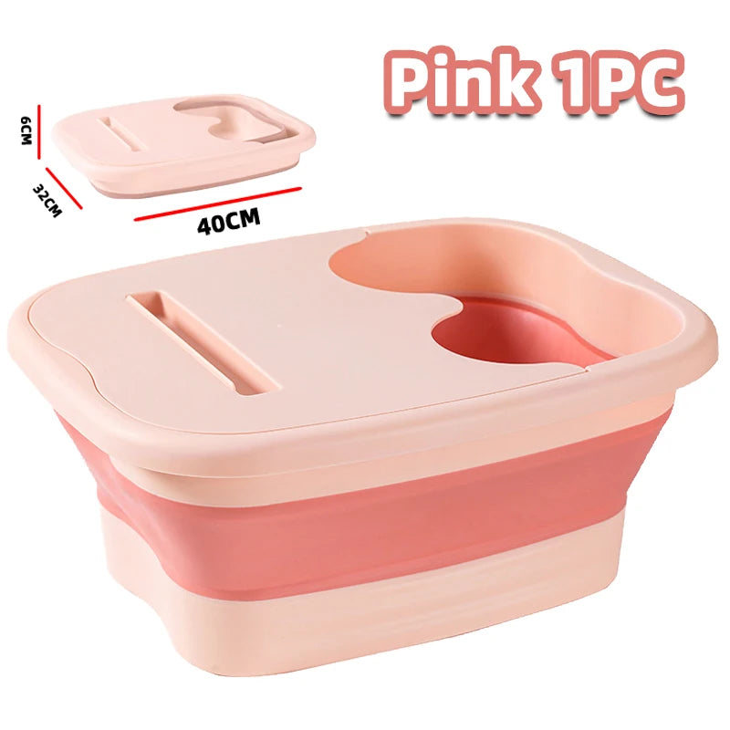Foldable Footbath Massage Bucket Soaking Bucket Folding Basin Spa Foot Bath Bucket Household Sauna Bathtub Pedicure Bath Bathtub