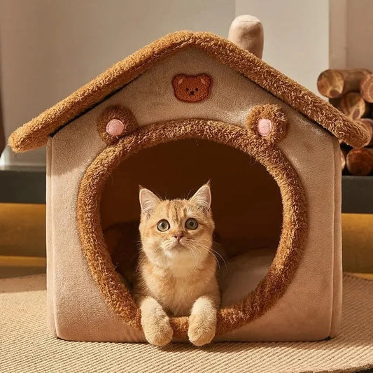 New Foldable Pet House Removable Washable Cat House Puppy Cave Sofa Pet Bed House For Extra Small Dogs And Small And Medium Cats