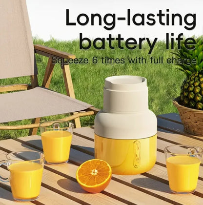 Portable electric juicer blender, wireless USB charging, straw cup, button control, blender portable.