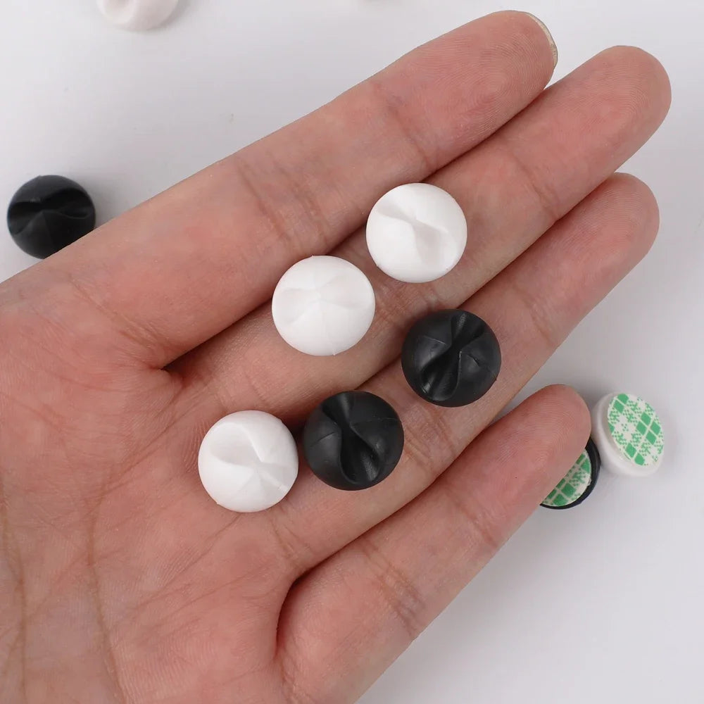 100-1PCS Desktop Wall Cable Clips Wire Management Self-Adhesive Cord Organizers Holder Clamp for USB Network Headphone Cables