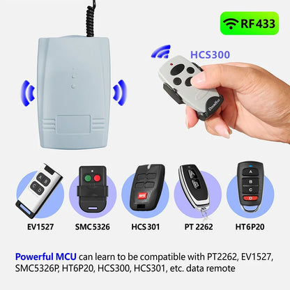 WiFi RF Smart Garage Sliding Door Opener Wireless Remote Control Switch AC DC 12V 24V Receiver Working with Rolling Code Tuya