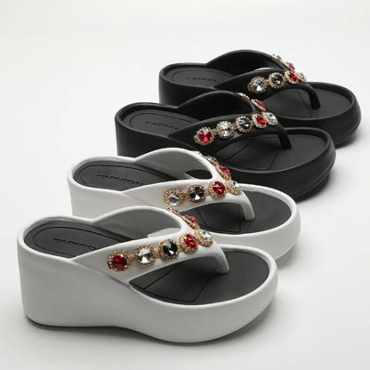 Woman Slippers Flip Flops Slides on Beach Sandals Waterproof Stylish Shoes for Women Top Designs Shoe Clappers Summer Sale