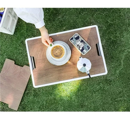 Camping Storage Box, Trunk Organizer, Camping Picnic Camping Box, Car Folding Outdoor Bench and Chopping Board