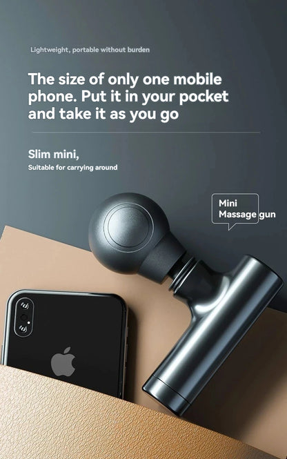 Portable Mini Massage Gun 3-Speed Deep Tissue for Shoulder Leg Foot Muscles Home Gym Use Mute Handheld Massager