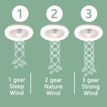 Smart 3-in-1 Ceiling Fan with Remote Control Lighting Lamp E27 Converter Base 85-265V Lighting Base for Bedroom and Living Room