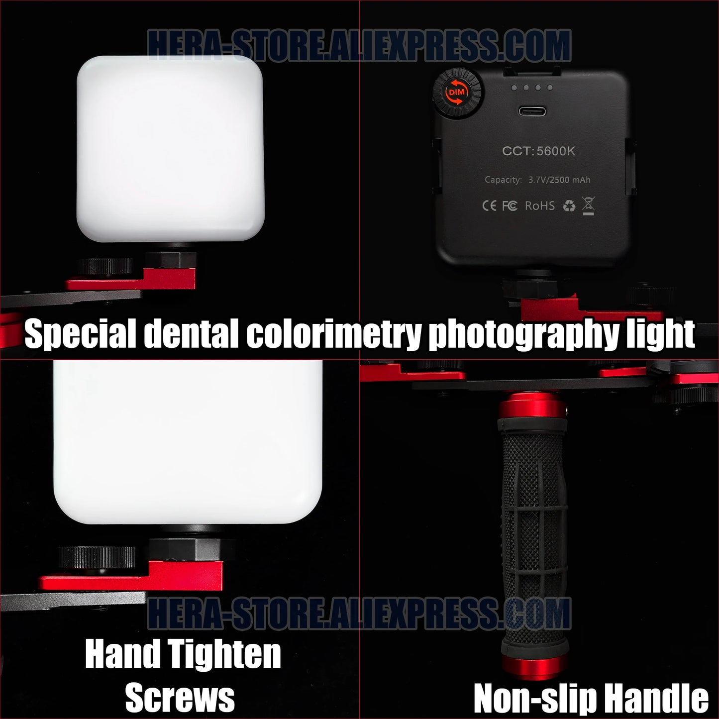 Dental Photography Kit, Mobile Phone LED Light for Dentistry Photo Video Equipment Oral Filling Light for Dentists