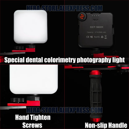 Dental Photography Kit, Mobile Phone LED Light for Dentistry Photo Video Equipment Oral Filling Light for Dentists