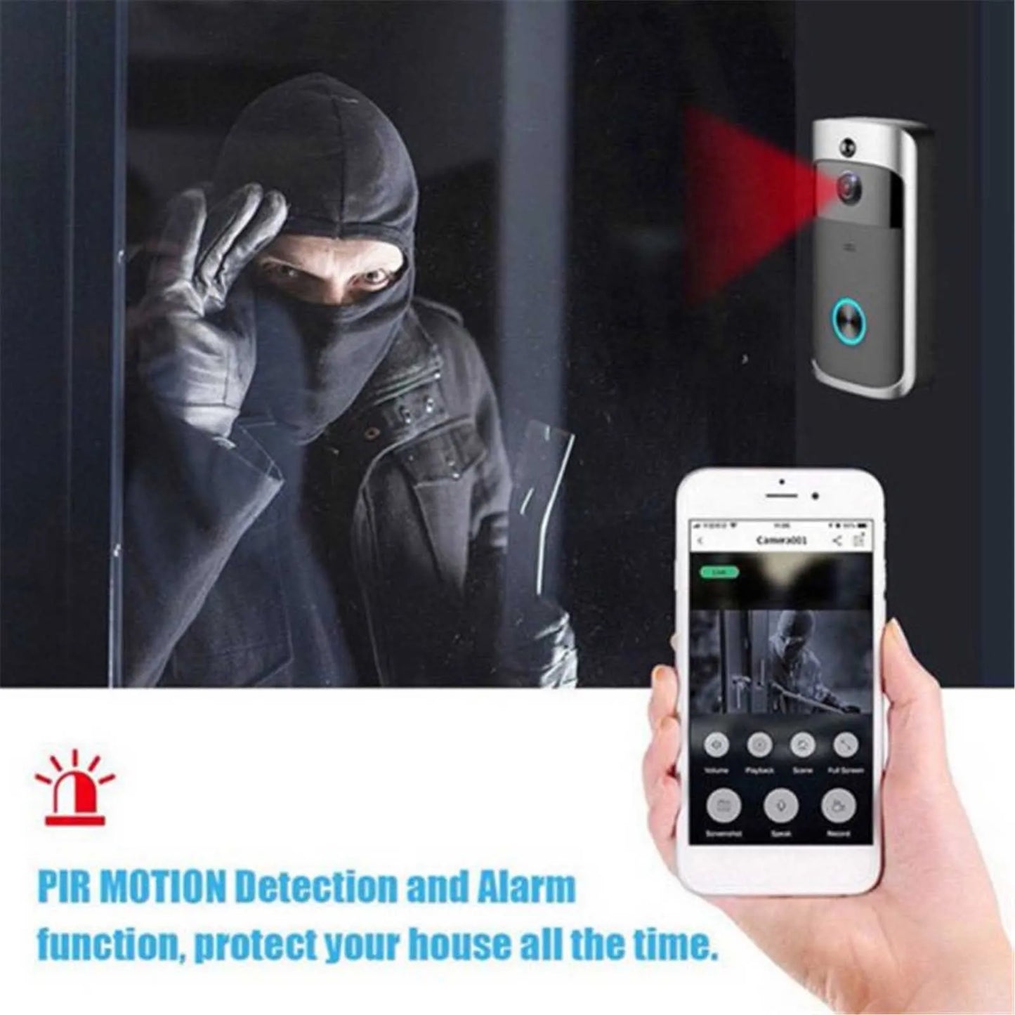 Ring & Video Doorbell WITH Camera Wireless WiFi Security Phone Bell 720PHD