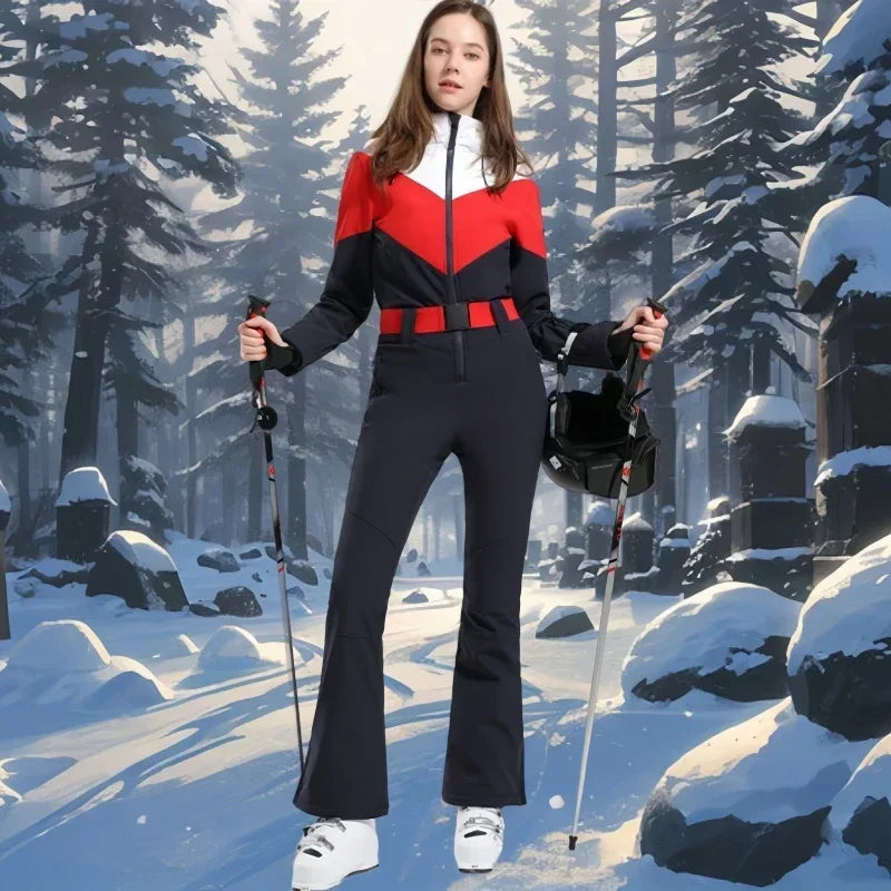 Snow Suites Winter 1PS Snowboard Wear Sports Women Snowsuits 2025 Female Windproof Skiing Suites Hooded Waterproof Ski Clothing