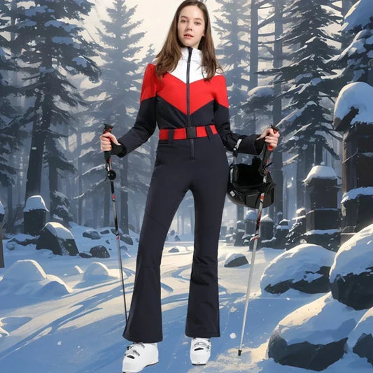 Snow Suites Winter 1PS Snowboard Wear Sports Women Snowsuits 2025 Female Windproof Skiing Suites Hooded Waterproof Ski Clothing