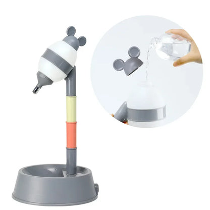 Pet integrated water dispenser, dog basin feeding, cat water dispenser, vertical dog water kettle, high pitch licking, rolling