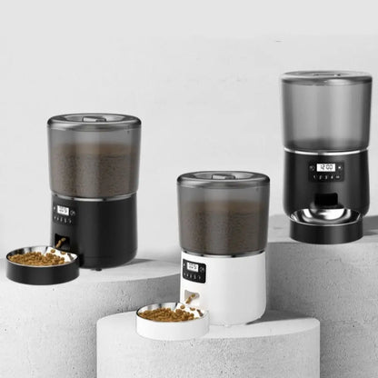 4L Smart Pet Feeder Stainless Steel Bowl Remote Control APP Control Feeder 9-Meal Timed Feeding Dog Food Dispenser For Cats Dogs