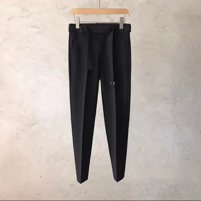 Draped Office Trousers For Men Fluid White Man Suits Pants Work Summer 2024 Chinese Homme Clothing Premium Stylish Formal