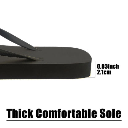 Flip Flops for Women Flat Slippers Thick Sole Comfortable Outdoor Beach Sandals Non-Slip Casual Shoes Indoor Shower