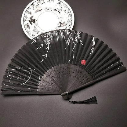Folding Hand Fan, Retro Style Folding Fan, Birthday Gift, For Dance Performance, Decoration Props
