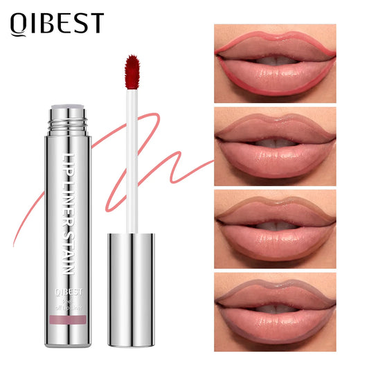 QIBEST 4 Colors Peel Off And Reveal Lip Stain Long Lasting Waterproof Pink Lip Tint Transfer Proof Natural Lip Stain Makeup