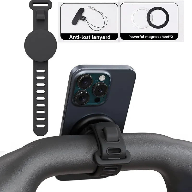 Double Sided Magnetic Phone Mount for Wrist Secure Hands Free Bracket Running Jogging Gym Fitness Driving Car Live Video Vlog