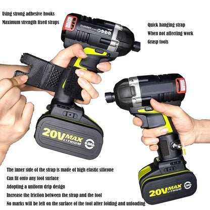 Stainless Steel Multifunctional Tools Accessories Driver Drill Holder Hooks Portable Tie Straps Quick Hanging Power Tool Part