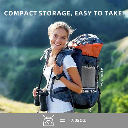 Inflatable Camping Pillow with Removable Washable Cover,Travel Pillow for Neck Support,Hiking,Backpacking,Office,Airplane,Car