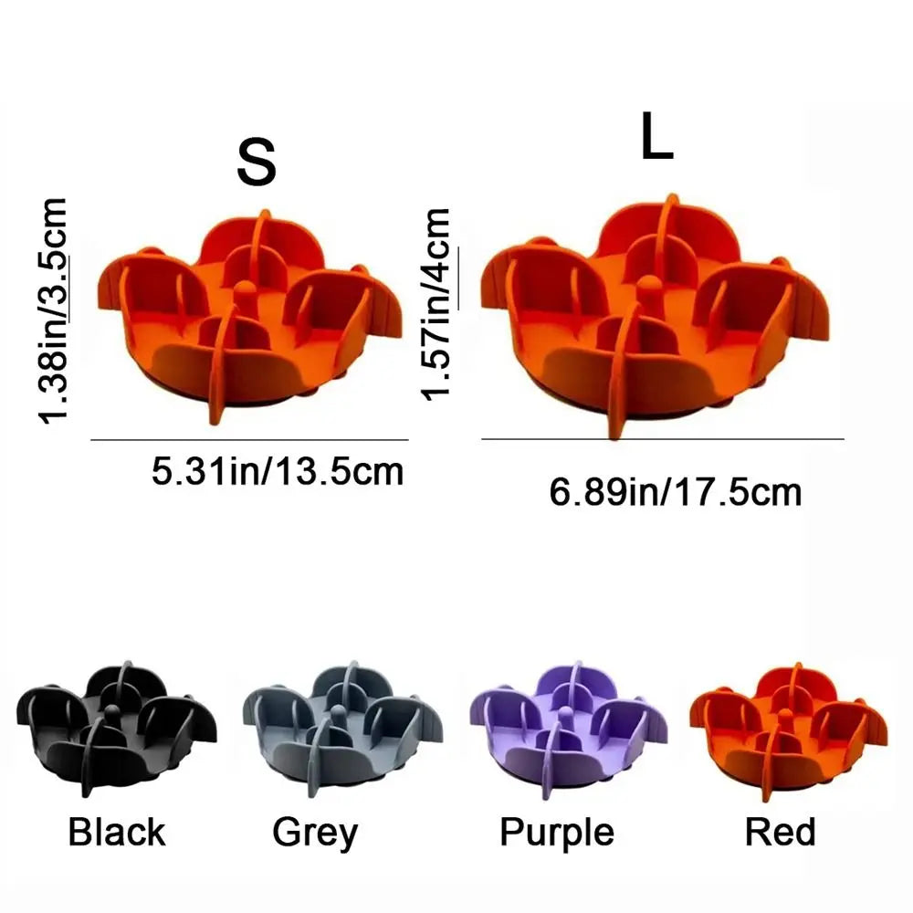 Silicone Dog Slow Feeder Anti Choking Soft Pet Slow Food Bowl with Suction Cup Wear Resistant Puppy Feeding Bowl Small Dogs