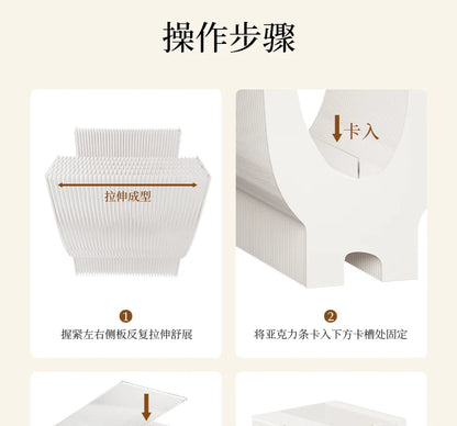 Folding paper table bedside table shelf living room bedroom simple folding storage sofa side cabinet coffee table 롤테이블 이동식테이블