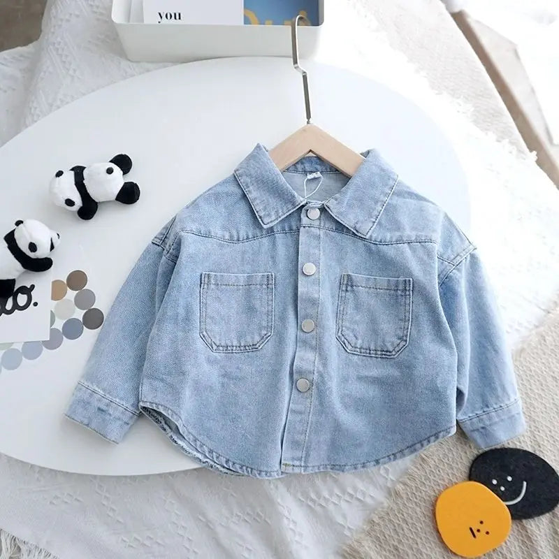 Spring Children's shirts 100% Cotton Casual  Blouse Summer Striped Shirt Korean Baby Long Sleeve Tops Boys Shirts Girls Blouses