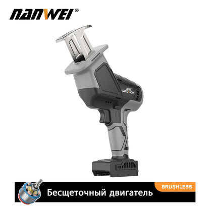 NANWEI Cordless Reciprocating Saw Adjustable Speed Electric Saw Saber Saw Portable for Wood Metal Cutting Saw