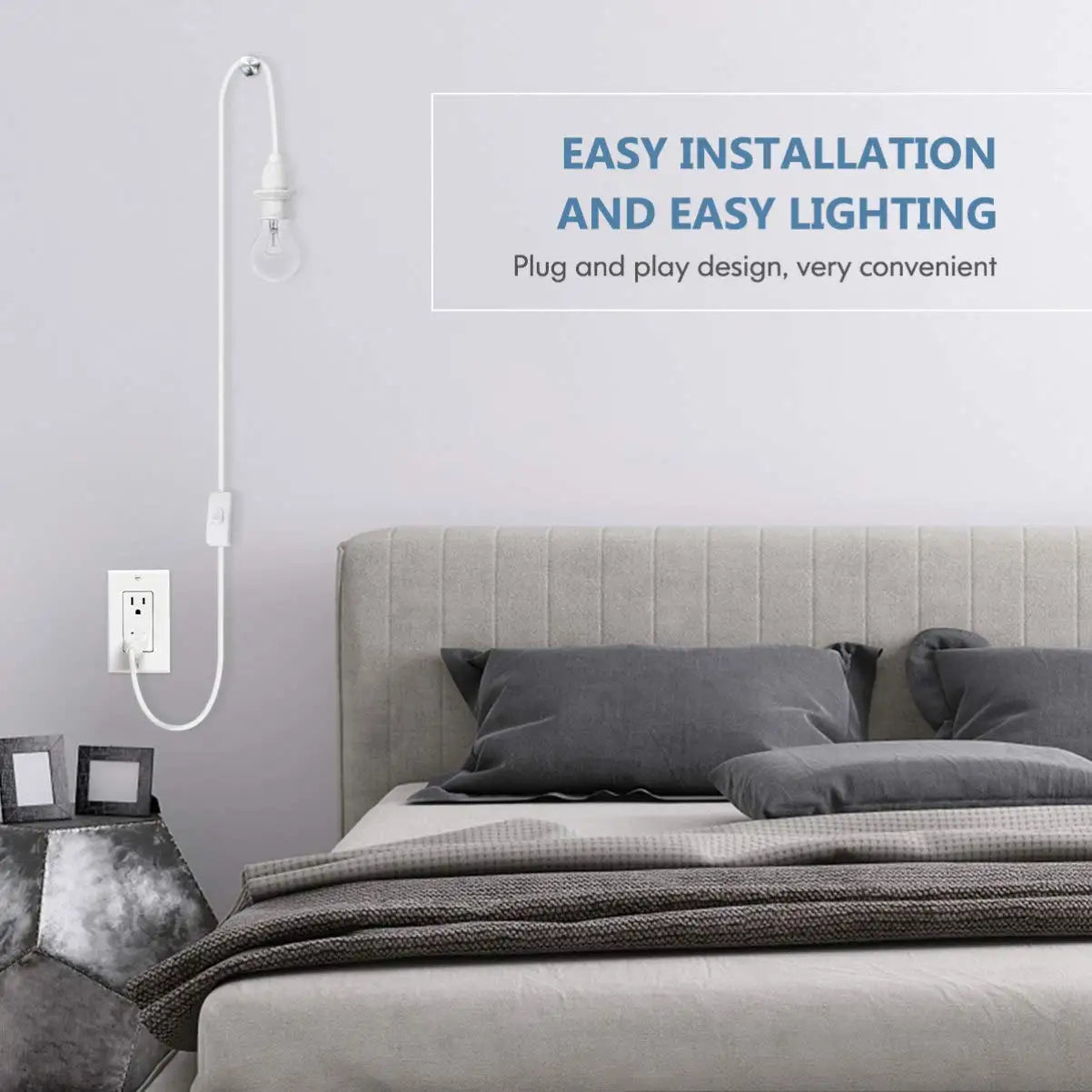 Full Teeth Lamp Base 1.8m 3.5m Power Cord Cables E26 E27 Holder With Switch Wire For Pendant Led Bulbs Fixture Hang lamp EU Plug