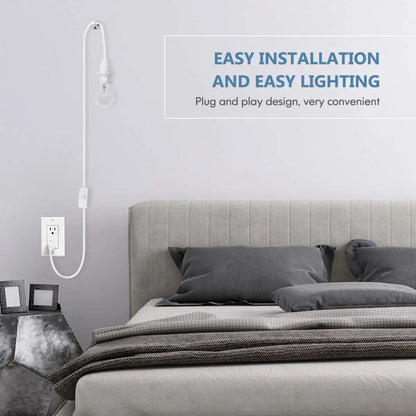 Full Teeth Lamp Base 1.8m 3.5m Power Cord Cables E26 E27 Holder With Switch Wire For Pendant Led Bulbs Fixture Hang lamp EU Plug