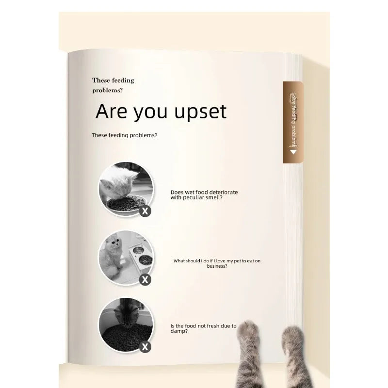 Pet Bowl Smart Timed Cat Feeder Quantitative Wet and Dry Food Single Meal Separation Home Use Automatic Feeding for Dogs & Cats