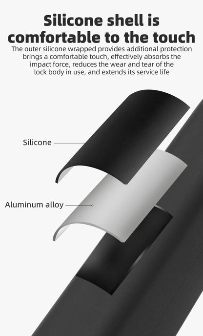 ROCKBROS Bicycle Smart Lock NFC Lock Aluminum Alloy High Strength Waterproof Anti-theft Safety U-Shape Lock MTB Road Bike Cyclin