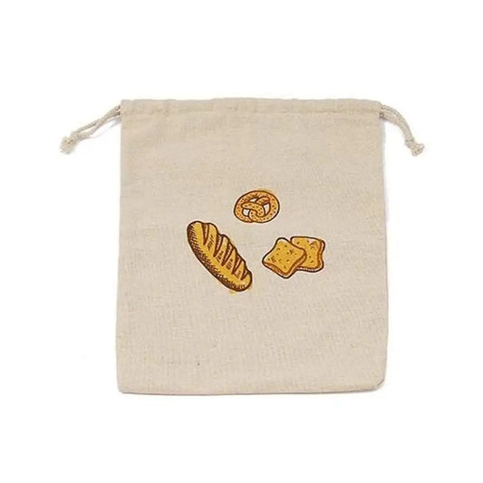 Linen Bread Bags Reusable Drawstring Large Washable Storage Food Accessories Home Unbleached Kitchen Organizer