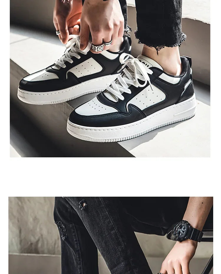 2024 Brand Leather men's Sneakers White Platform Woman Sports Sneakers Female Vulcanized Shoes Sneakers Casual Ladies Trainers