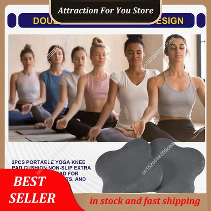 Hot Selling 2PCS Portable Yoga Knee Pad Cushion,Non-Slip Extra Thick Kneeling Pad For Knees, Hands, Wrists, And Elbows