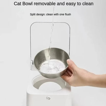 Smart Cat Bowl Pet Feeder Bowl Cat Dog Food Feeder Infrared Sensor Auto Open Cover Smart Feeder Anti-mouse Cat Food Dispenser