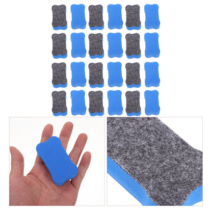 24 Pcs Whiteboard Eraser Dry Erase Erasers EVA Felt Cloth Bone Shaped Teacher Supplies Classroom Accessories Presentation Tools