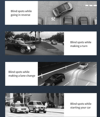 Baseus 2Pcs Car Mirror HD Convex Mirror Blind Spot Auto Rearview Mirror 360 Degree Wide Angle Vehicle Parking Rimless Mirrors