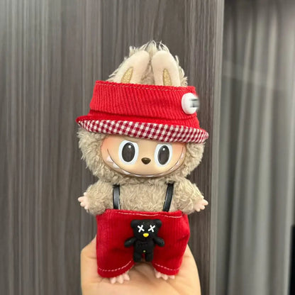 Labubu Doll Costume Set 15-17cm Cartoon Cute Dressing Up, Climbing Clothes Skirt Labubu Costume Accessories Replacement Props