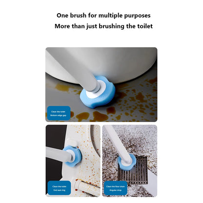 Wall-mounted Disposable Toilet Brush Cleaner Long Handle Bathroom Cleaning Brush With Replaceable Brush Head Toilet Accessories