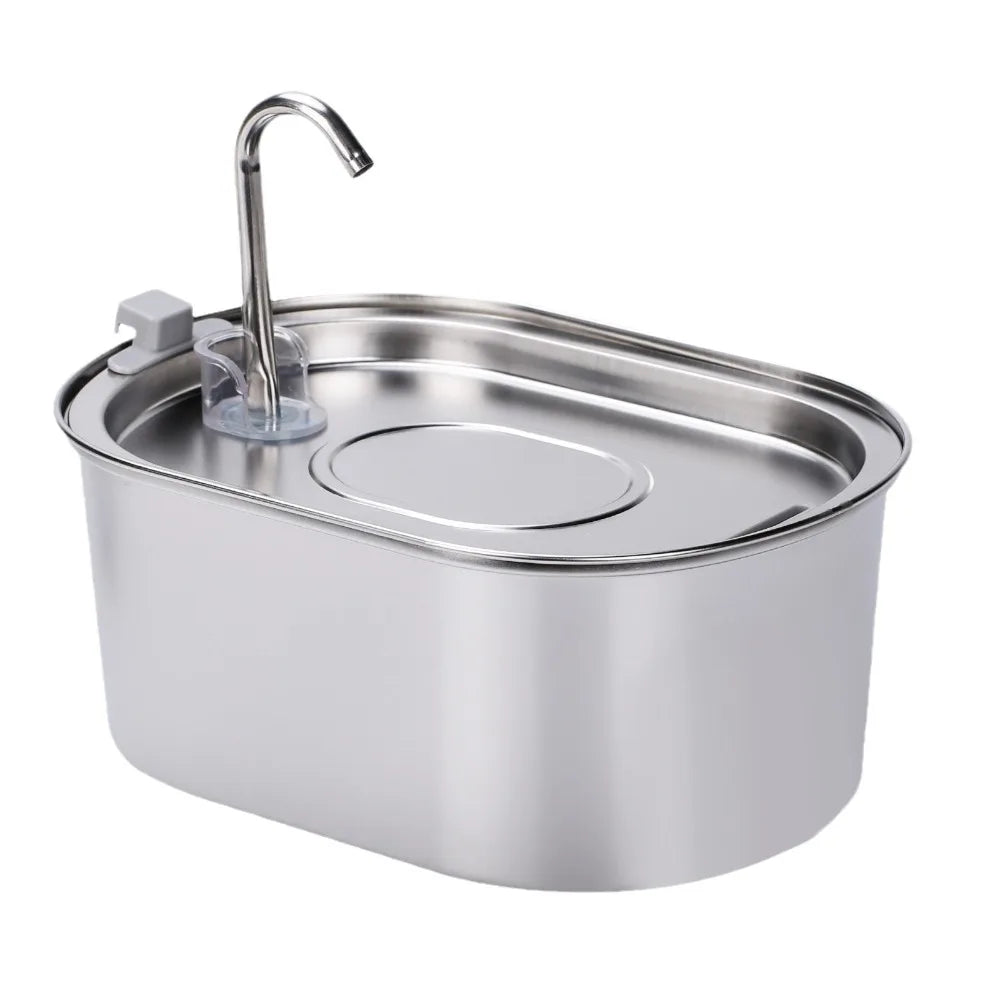 3.2L Smart Cat Water Fountain Stainless Steel Low Noise Pet Water Dispenser Large Capacity Automatic Pet Water Drinker Dog