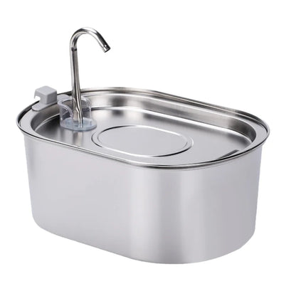 3.2L Smart Cat Water Fountain Stainless Steel Low Noise Pet Water Dispenser Large Capacity Automatic Pet Water Drinker Dog