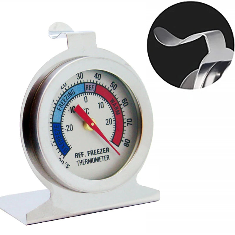 Refrigerator Thermometer -30~30°C -20~80°F Classic Fridge Large Dial Gauge Mini Thermo Meters for Freezer Cooler