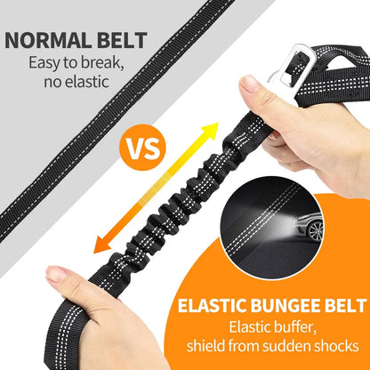 2 in 1 Solid Dog Harness Leash Pet Car Seat Belt Heavy Duty Elastic Safety Belt Adjustable for Kitten Dogs Collar Pet Accessorie